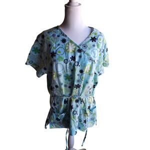 Woman's Floral Scrub - Size XL - 19 W x 27 L